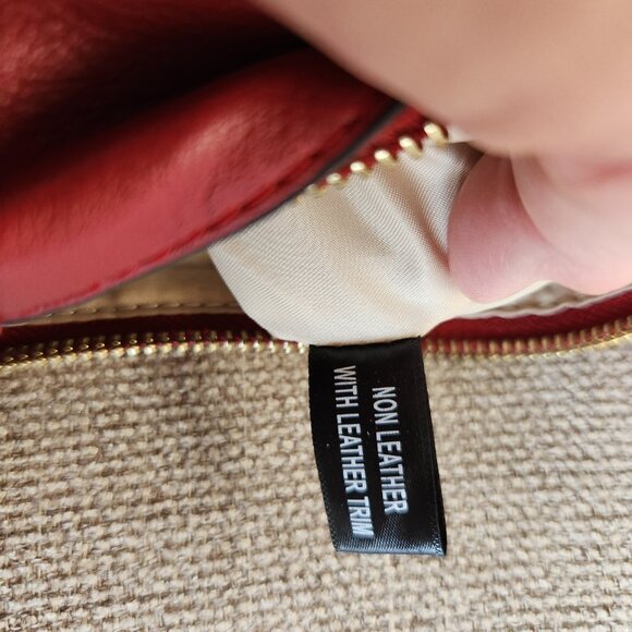 Coach Oxblood  Star Glitter F22705 small wristlet and 90's INC leather clutch - Picture 14 of 14